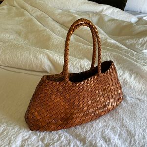 Dragon Diffusion Santa Croce Big Woven Leather Tote Bag